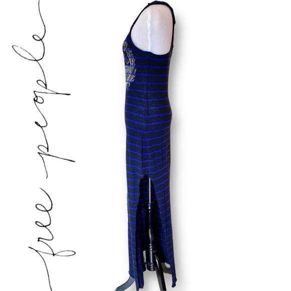 RARE EUC Free People We The Free Stripe Tank Maxi Dress, XS - Picture 3 of 11